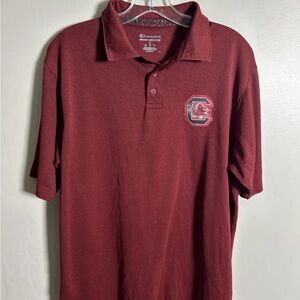 Champion South Carolina Gamecocks Men's Med Red Golf Polo Embroidered Logo NCAA